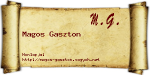 Magos Gaszton névjegykártya