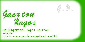 gaszton magos business card